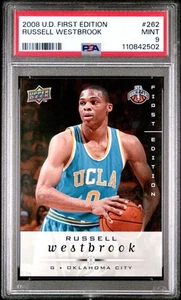 2008-09 Upper Deck primera edición #262 Russell Westbrook PSA 9 Rookie Thunder - Imagen 1 de 2