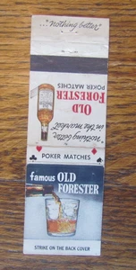 ALCOHOL MATCHBOOK COVER: OLD FORESTER EMPTY MATCHCOVER -A1 - Picture 1 of 2