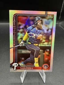 2025 Topps Series 1 Brandon Marsh Rainbow Foil #233 Phillies - Bild 1 von 2
