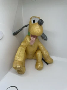 Disney 100 Pluto Soft Toy With Sounds Gold Glitter - Picture 1 of 5
