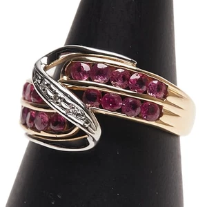AUTHENTIC Ring ring K18YG yellow gold/Pt900 Platinum #11(JP Size) Women - Picture 1 of 7