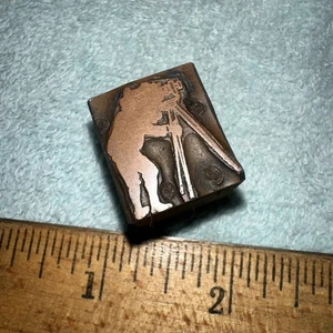 Printing Block “ Man Taking Picture With Old Camera” Copper Face Letterpress - Picture 1 of 4