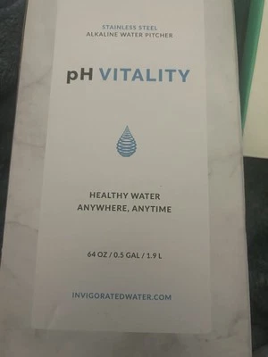 pH VITALITY Stainless Steel Alkaline Water Pitcher, 64oz - Image 1 of 2