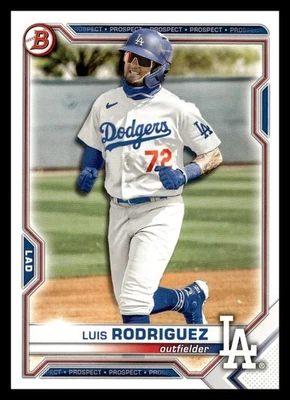 2021 Bowman Draft #BD-134 Luis Rodriguez Los Angeles Dodgers Baseball Card - Image 1 of 2