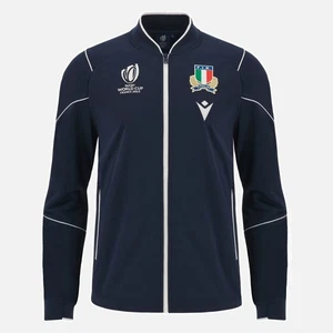 RUGBY ITALY – SWEATSHIRT ANTHEM WITH ZIP - MACRON - RWC 2023 - Picture 1 of 3