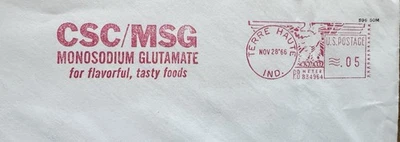 US 1966 Meter Cover +Nutrition Thematic(13b) +CSC/MSG for tasty Food Ad +BAD!!! - Image 1 of 3