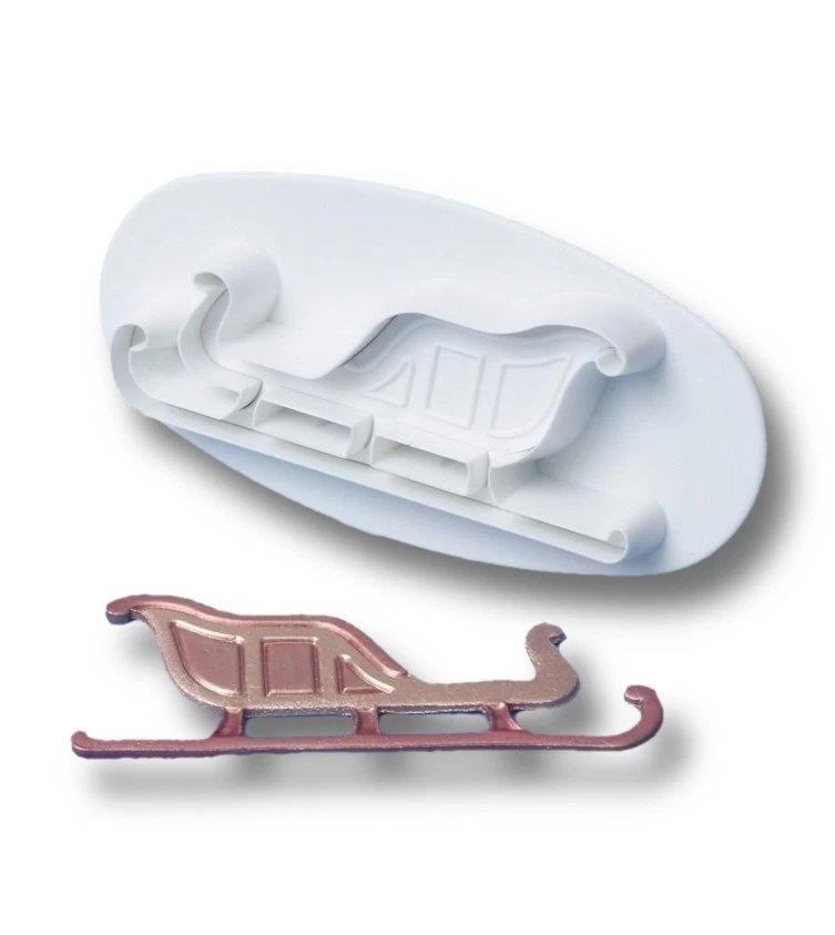PME Medium SLEIGH Plastic Icing CutOut Plunger Cutter Sugarcraft Cake Decoration - Image 1 of 1