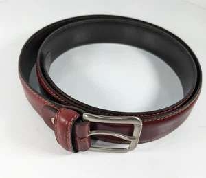 Vera Pelle italienischer Ledergürtel braun Messingschnalle verstellbar Größe 34-40 - Bild 1 von 5