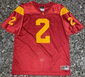 Nike Team Youth Boys USC Trojans Red/Yellow NCAA #2 Football Jersey MEDIUM 12/14 - Picture 1 of 11