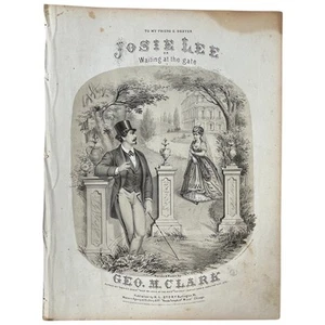 Partituras antiguas de Josie Lee de 1869 de Geo. M. Clark publicado por H.L. Story Burl - Imagen 1 de 7