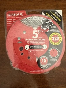 Diablo DCD050220H50G Dischi Levigatori 5", Grana 220 - Confezione da 15 - Foto 1 di 4