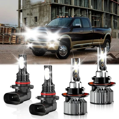For Dodge Ram 5500 2008-2010 Front LED Headlight + Fog Light Bulb Super Bright - Image 1 of 4