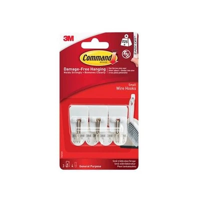 Command™ White Wire Hooks (Pack 3) COM17067 - Image 1 of 2