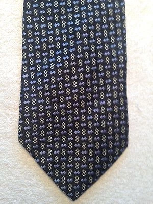 CORBATA NAUTICA HOMBRE 4 X 60 NEGRA CON DETALLES AZUL CLARO Y DORADO Foto 1 de 4