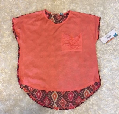 Vintage Havana Tamanho 10 M Tween Verão Leve Coral Top Chiffon Traseiro Novo com etiquetas - Imagem 1 de 4