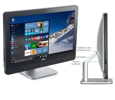 Dell Optiplex 9020 23" All-in-One Desktop i7 500GB SSD 8GB 1080P Windows 7 Touch - Image 1 of 4