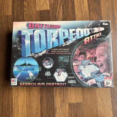 Battleship Torpedo Attack Classic Board Game By MB Games 2007 Hasbro New Sealed - Image 1 of 4