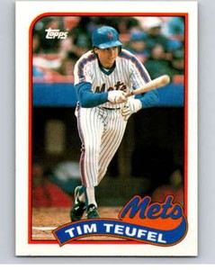 1989 Topps Baseball #9 Tim Teufel  New York Mets 