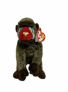 TY Beanie Babies Cheeks the Baboon With Tags 1999 Soft Plush Cuddly Toy Monkey v - Picture 1 of 7