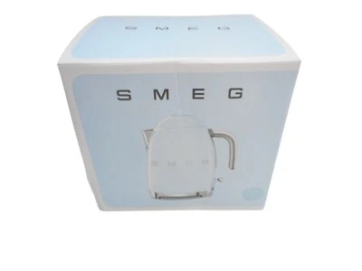 Smeg Retro Style Electric Kettle 1500W Pastel Blue Stainless Steel Chrome Handle - Image 1 of 2