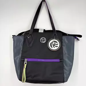 Rare Earth Stone Mountain große Tasche Reisetasche schwarz Kunstleder grau Stoff - Bild 1 von 16
