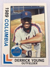 1989 Columbia Mets-South Atlantic League-BEST Baseball Card-Derrick Young
