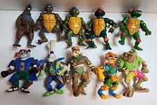 Lot Of 10 Vintage TMNT Teenage Mutant Ninja Turtles Action Figures 1980s - 1990s