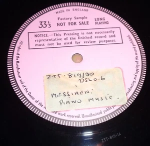 TEST PRESSING Paul Crossley MESSIAEN Piano Music - L'Oiseau-Lyre DSLO 6 - Picture 1 of 4