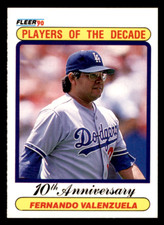 1990 Fleer Fernando Valenzuela    POD #622 Los Angeles Dodgers