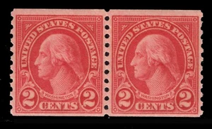 MOMEN: US STAMPS #599A COIL PAIR MINT OG NH VF LOT #86351** - Picture 1 of 2