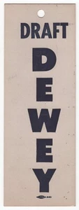 2-Sided DRAFT  DEWEY Card 1944 - Picture 1 of 2