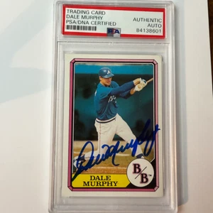 Dale Murphy Unterzeichnet 1987 Topps Boardwalk Und Baseball #3 PSA Auto Original - Bild 1 von 2