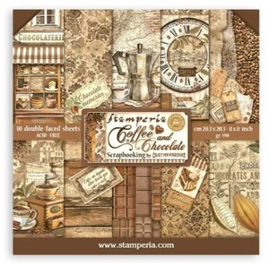 Coffee and Chocolate - Stamperia 8" x 8" Paper Pad 10/pk Mixed Media - Picture 1 of 2