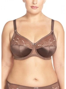 NWT Elomi 34O Cate Underwire Full Cup Banded Bra EL4030 Brown 109936 - Picture 1 of 2