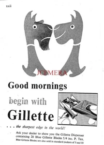 GILLETTE Razor Blade Dispenser Shaving ADVERT (2) Small 1940s Print Ad 162/109 - Afbeelding 1 van 1