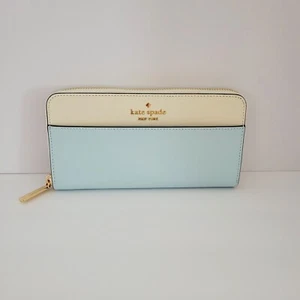 Bolso sin asas Kate Spade KI365 Madison grande continental bloques de colores cielo nítido - Imagen 1 de 6