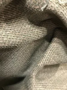 SAGE GREEN & BEIGE LINEN WEAVE QUALITY UPHOLSTERY FABRIC FIRE RETARDANT. - Picture 1 of 4