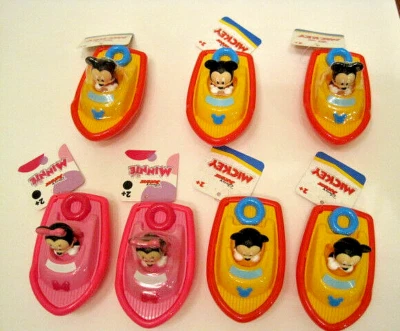 NEW 7 Sets Water Bath Pool TOY Floating Boats Disney Mickey Minnie Mouse Ages 2+ - Image 1 of 4
