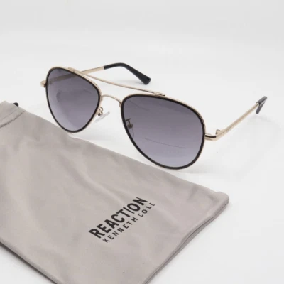 Kenneth Cole  Reaction New KC2837 28B Black and Gold/Grey Women's Sunglasses - Image 1 of 4