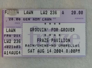 Groovin' For Grover Aug 14 2004 Dayton Ohio Ticket Stub Fraze Pavilion - Picture 1 of 2