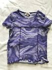 PULL AND BEAR  PURPLE SEE THROUGH TOP SIZE XS