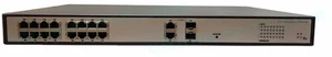 16 Ports PoE Switch + 2x Combo Uplink port 10/100/1000Mbps or SFP 265W - Picture 1 of 4