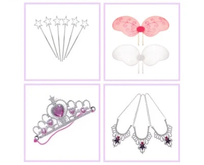 Alas de hadas / Corona de princesa / Varita de ángel / Collar ~ Rellenos de bolsa de fiesta para niñas  Foto 1 de 2