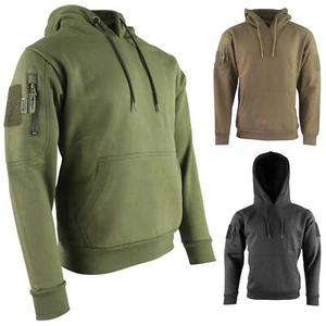 Mens Tactical Hoodie Thermal Fleece Lined Work Military Army Hooded Top S-3XL - Picture 1 of 13