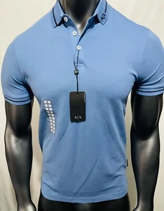 New Armani Exchange Mens Polo With Contrasting Inserts - Picture 1 of 5