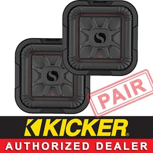 2 KICKER 46L7T84 CAR AUDIO 8" L7T SHALLOW/THIN SUBWOOFER WOOFER DUAL 4-OHM PAIR - Picture 1 of 8