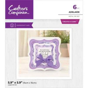 Crafter's Companion Create-A-Card Adelaide Juego de 6 troqueles de varios tamaños NUEVO - Imagen 1 de 2