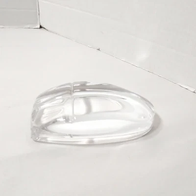 Pisapapeles Vidrio Transparente Computadora Mouse Forma Escritorio Decoración Foto 1 de 4