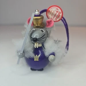 Steinbach Vintage German Mouse King Handmade Wooden Ornament 3.25” VTG wood  - Picture 1 of 17