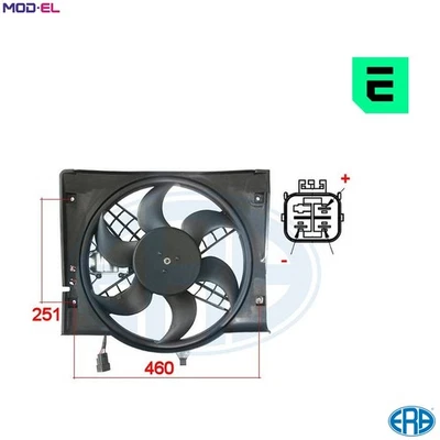 FAN ENGINE COOLING 352010 FOR BMW M47D20 M47D20 2.0L 4cyl 3 E46 - Image 1 of 4